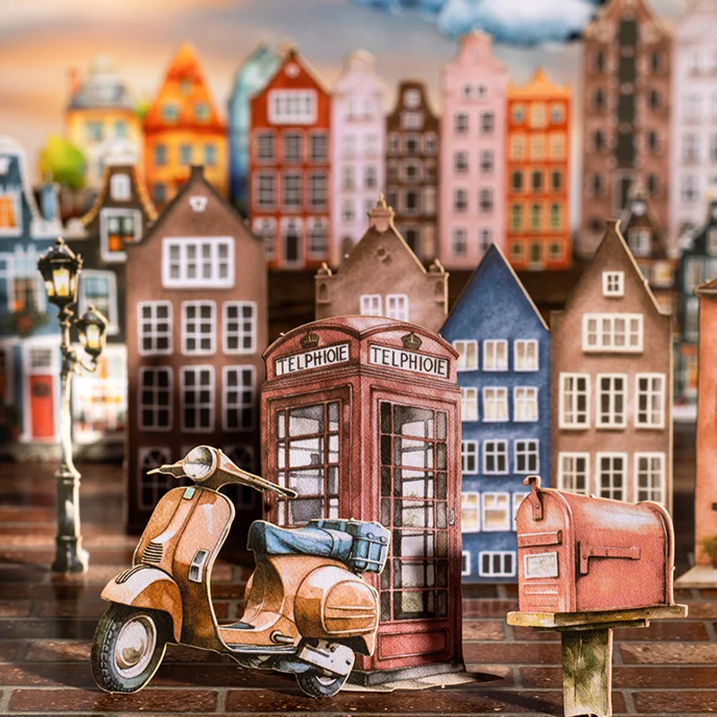 

Mr Paper, 120 шт./пакет, серия «Time Cottage», коттедж, пейзаж, набор наклеек для твердых карт, каваи, наклейки для журналов