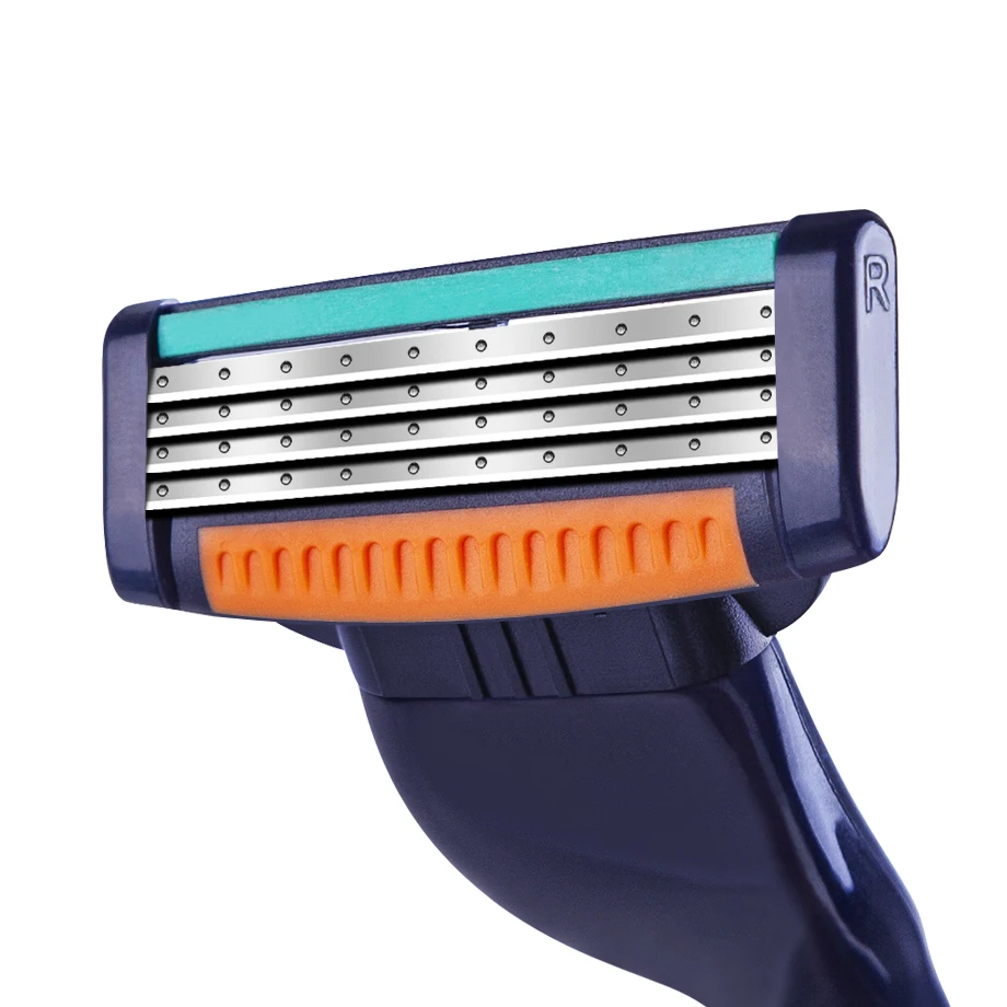 4-Blade Stainless Steel Manual Razor Classic Men's Stainless Steel Razor Suitable for men's shaving and women's hair removal view 4