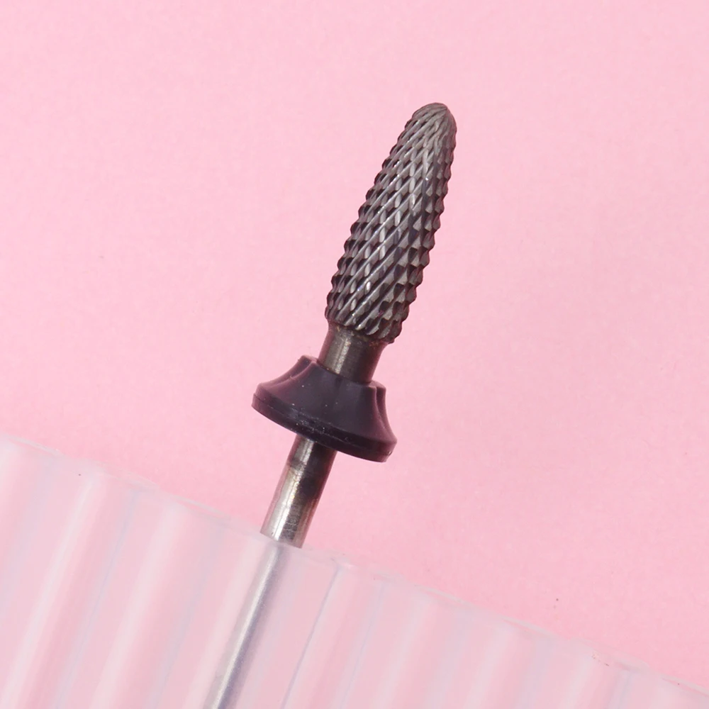1Pcs 4mm Black-Plated Multi-Functional 2.35mm Nail Drill Bit, Polishing Head for Removing Nail Polish and Base Coat