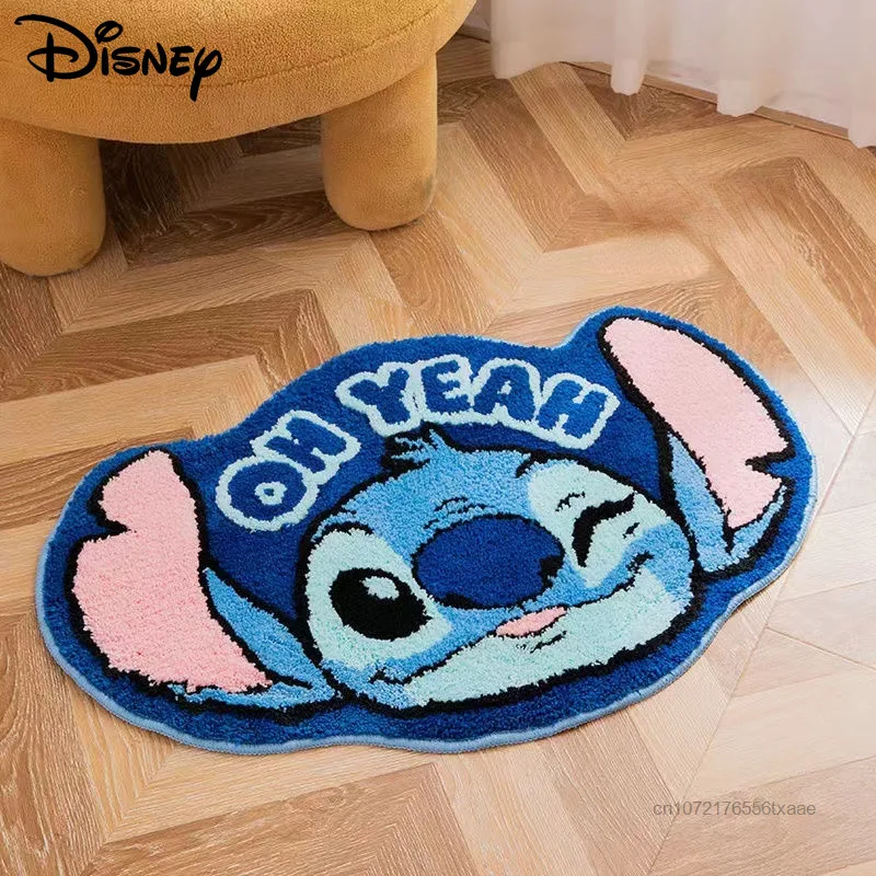 Disney Cartoon Kawaii Stitch Carpet Rugs Printing Waterproof Door Mat Children Fashion Soft Bedroom Home Decoration Accessories