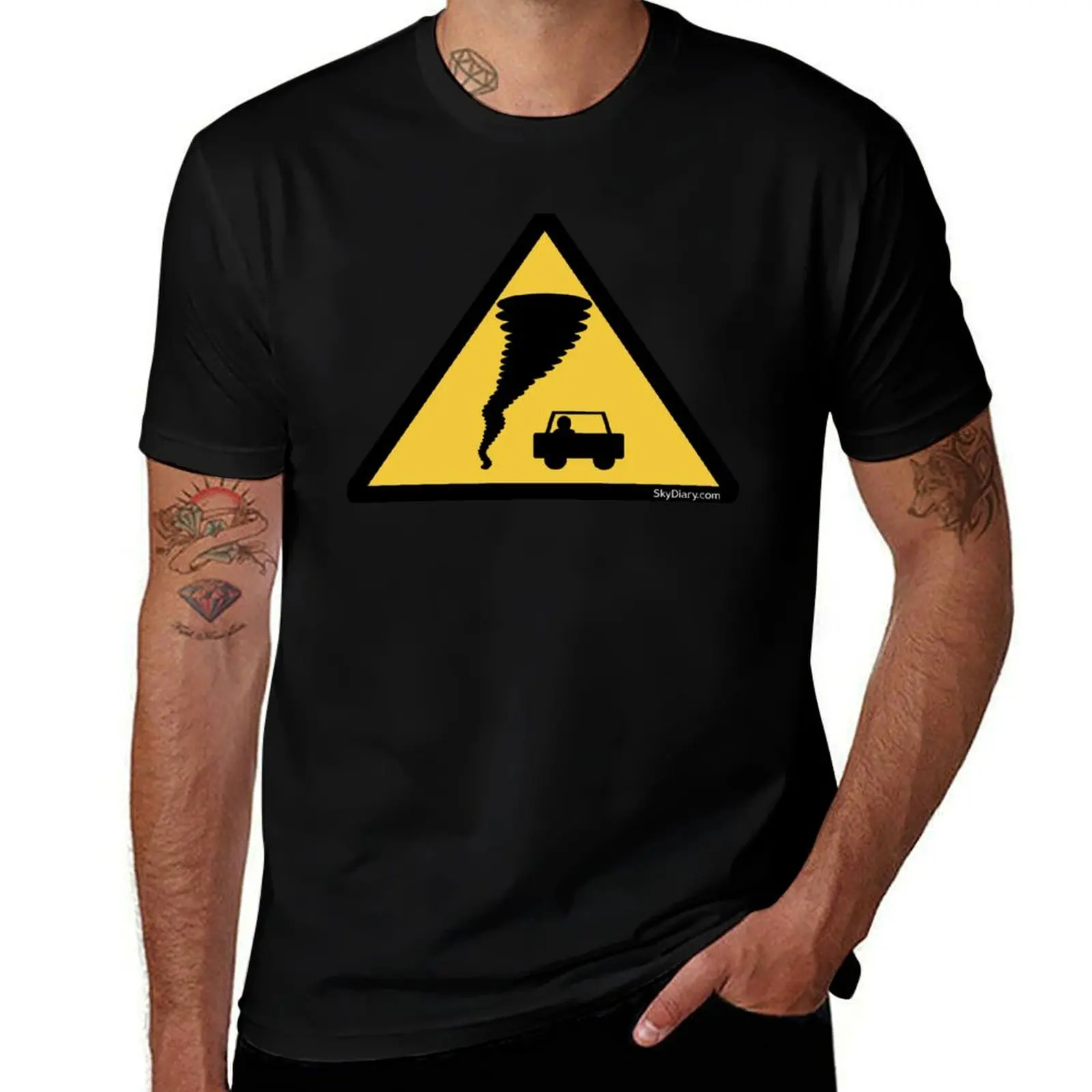 

Caution Tornado! Storm Chasers Warning T-Shirt t shirt for man t shirts designer