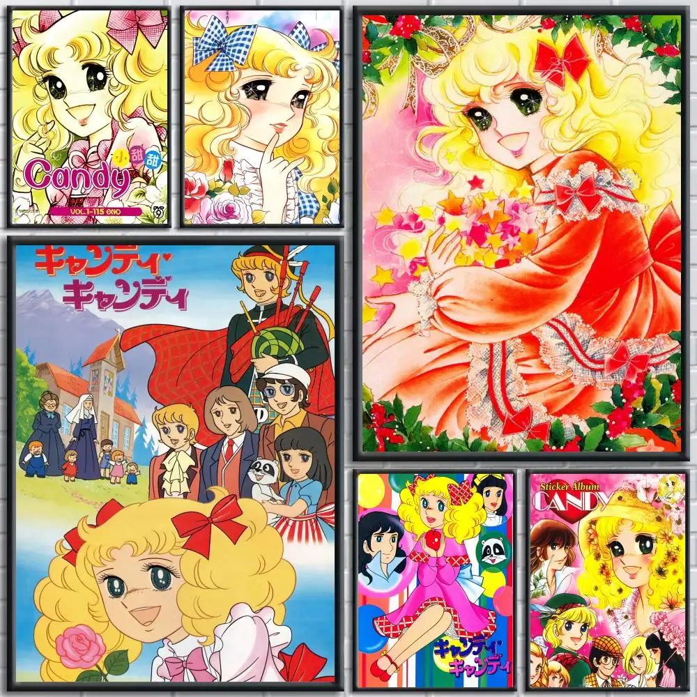 Candy C-Candy Poster-Aufkleber, Wandgemälde, selbstklebende Wandaufkleber für Schlafzimmer, Wohnzimmer, Zuhause, HD-Dekoration, Geschenk