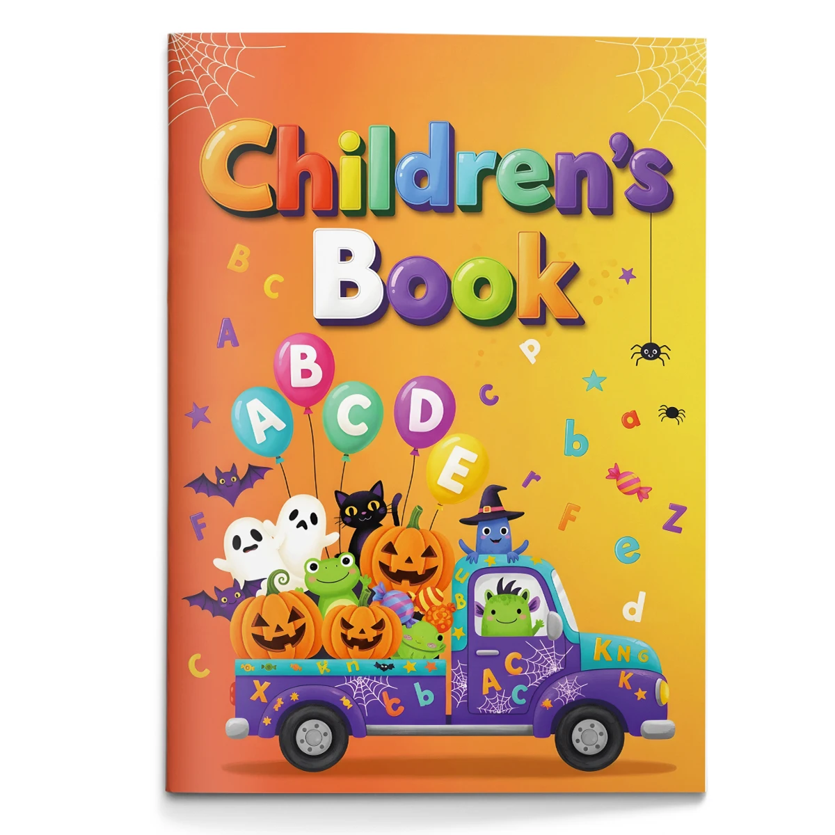 Kids English Word Coloring Book, Cute Cartoon Patterns, Preschool Early Learning Activity Book, Improve Toddler Hands-on Ability