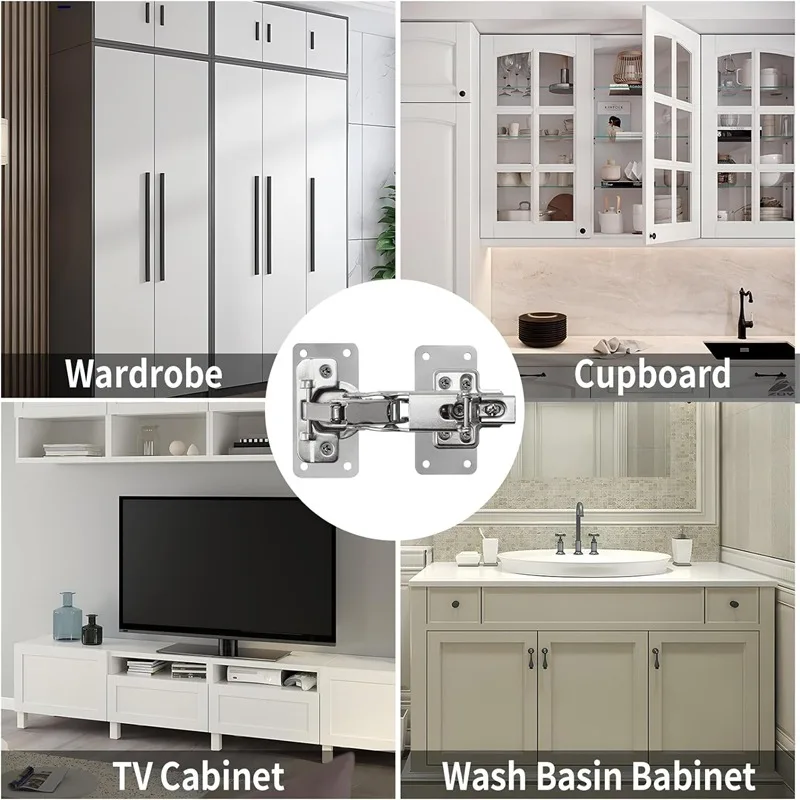40/2pcs Hinge Repair Plate Furniture Drawer Cabinet Repair Fixing Plate Kitchen Cupboard Door Hinge Mounting Kit Household Tool