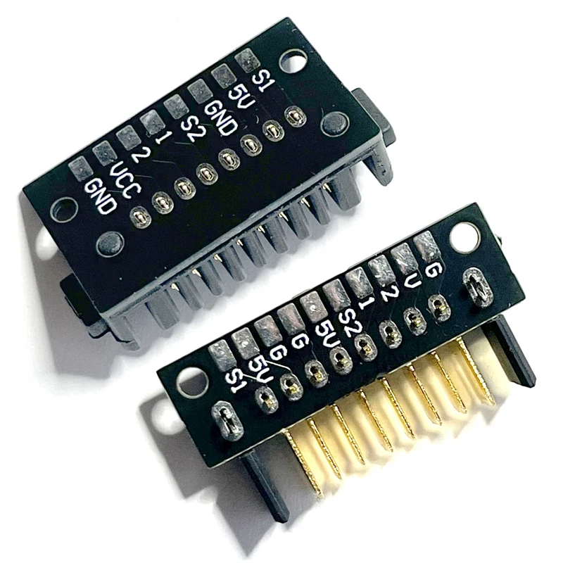 10PCS Video Transmission Quick-Plug Connector Male Female Plug Flat Blade Terminal with Optimized Solder Pads Circuit Board