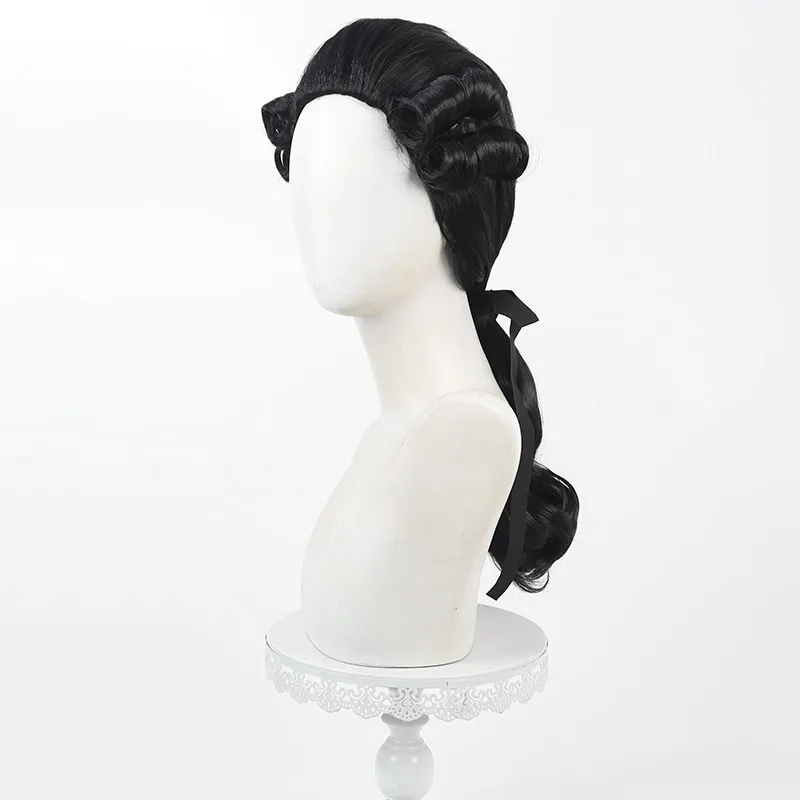 Perruque de cosplay pour hommes européens, spectacle de cour, juge, avocat, style Halloween, cadeau d'halloween