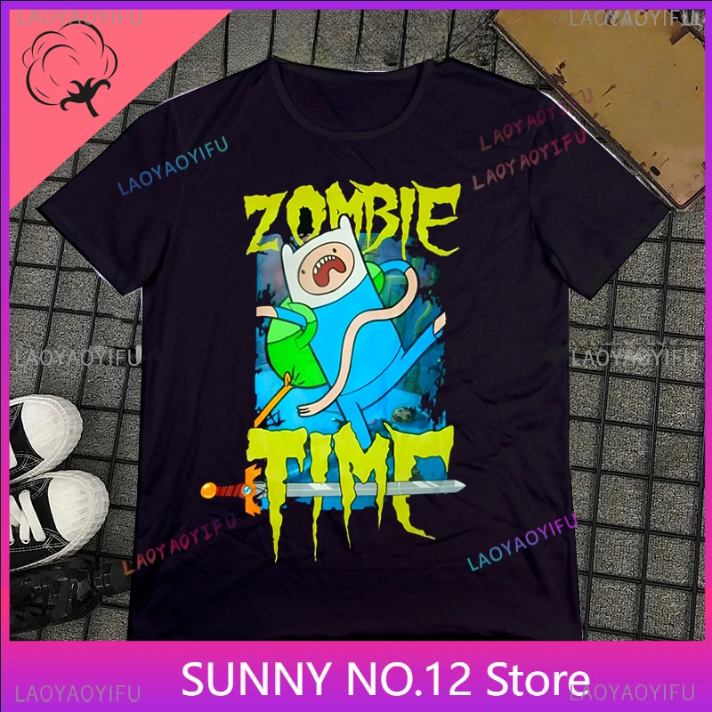 Adventure  Zombie Time T-Shirt funny 100%cotton top fashion print Creative graphic unique popular design