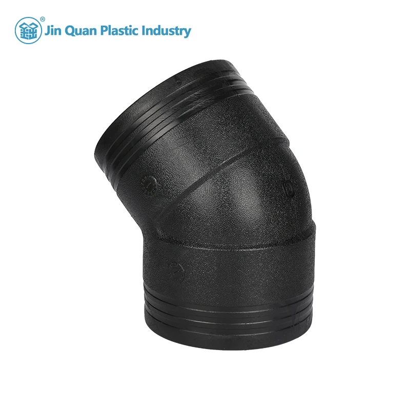 Electrofusión de fusión a tope personalizada PE100 45 °   90 °   Curva 90 mm 125 mm PN10 PN12.5 PN16 HDPE Codo de rosca interior
