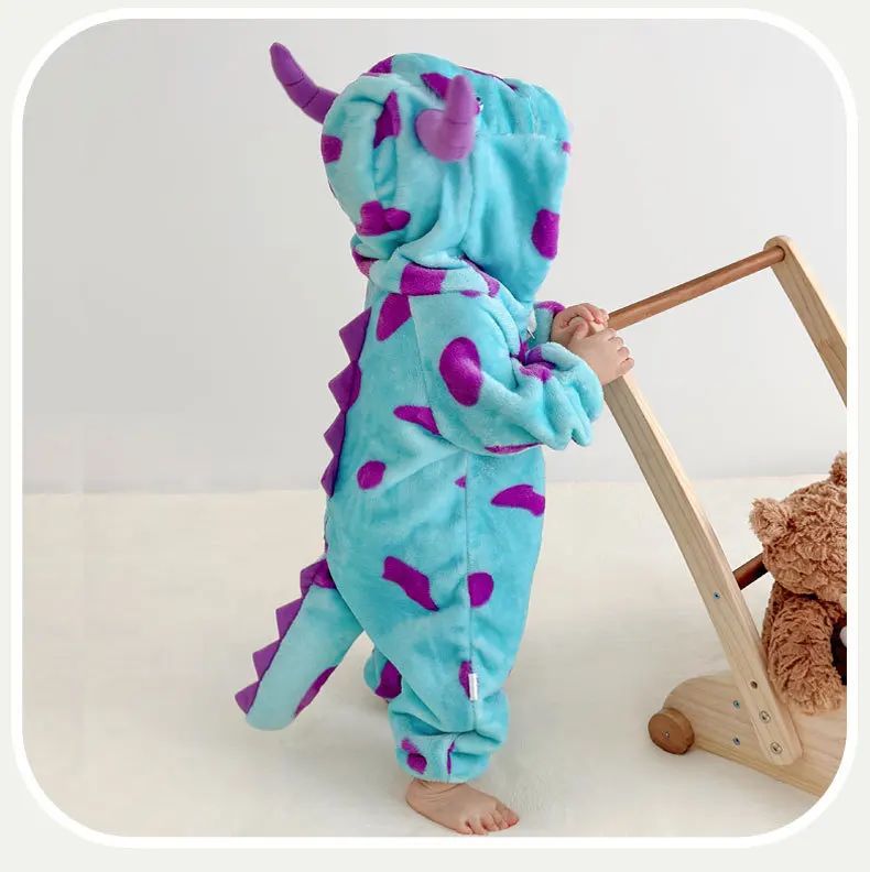 Neuer Frühlings- und Herbst-Flanell-Strampler für Neugeborene, Baby-Langarm-Warm-Pyjama, weicher Kinder- und Kleinkind-Strampler, lässige Loungewear für Kinder und Kleinkinder – Detail 10