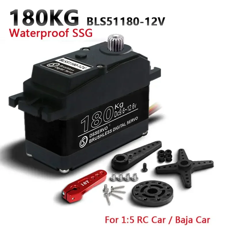 1X 12V 24V servo 180Kg baja 5B 1/5 BLS51180 Brushless Digital Servo for Redcat HPI Baja 5B SS RC servo Car compatible SAVOX-0236