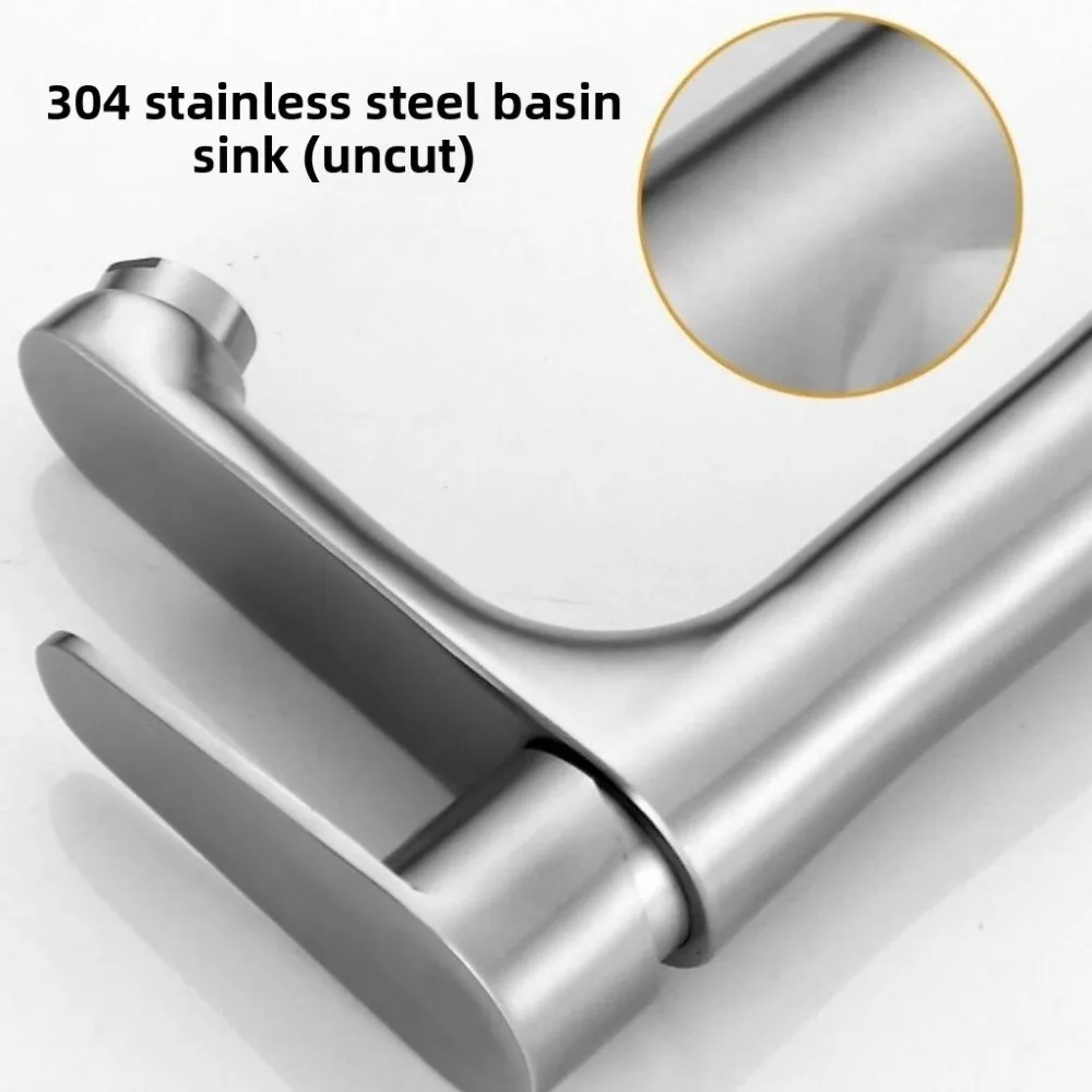 

Смеситель из нержавеющей стали с одной ручкой, защита от протечек, многофункциональный смеситель для туалетного столика, раковина, простая установка, защита от ржавчины