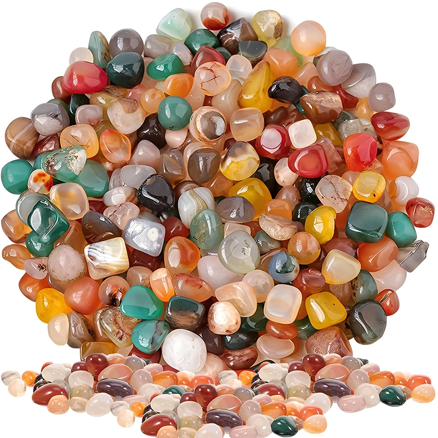 200g 1-1.6cm Color Round Rainflower Stone Bathtub Gardening Flower Pot Landscape Bottom Sand Stone Colored Crystal Craft Stone