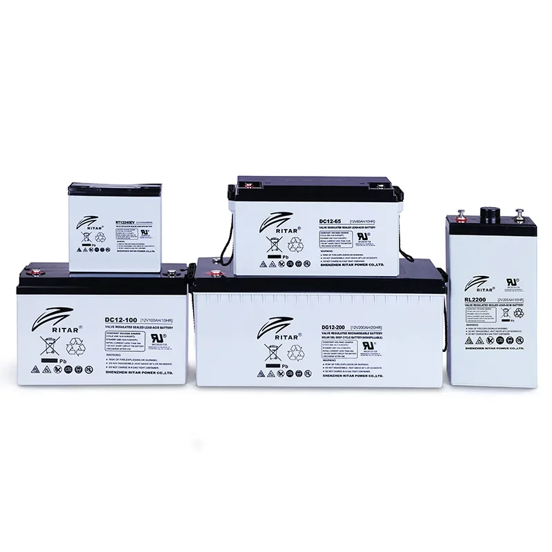 Ritar DC 2V 6V 12V 100Ah 150Ah 200Ah 3000Ah Deep Cycle AGM Sealed Maintain Free solar gel sealed lead acid manufacture battery