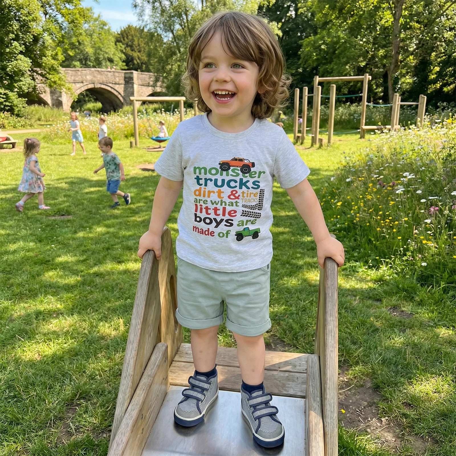 0-4Y Baby Boys Summer Outfits Adorable Truck Letter Print Short Sleeve Round Neck t S shirt Tops Shorts Clothes Set