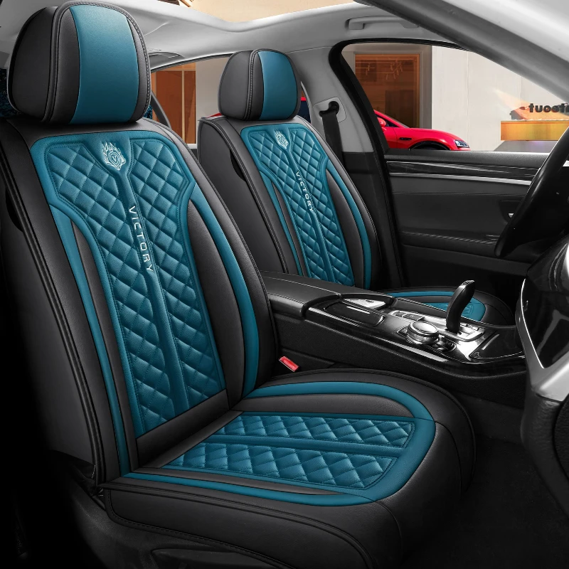 

1-Seat Car Seat Cover Full Coverage Car Seat Cushion All-Season Faux Leather Car Seat Protector Auto Accessories