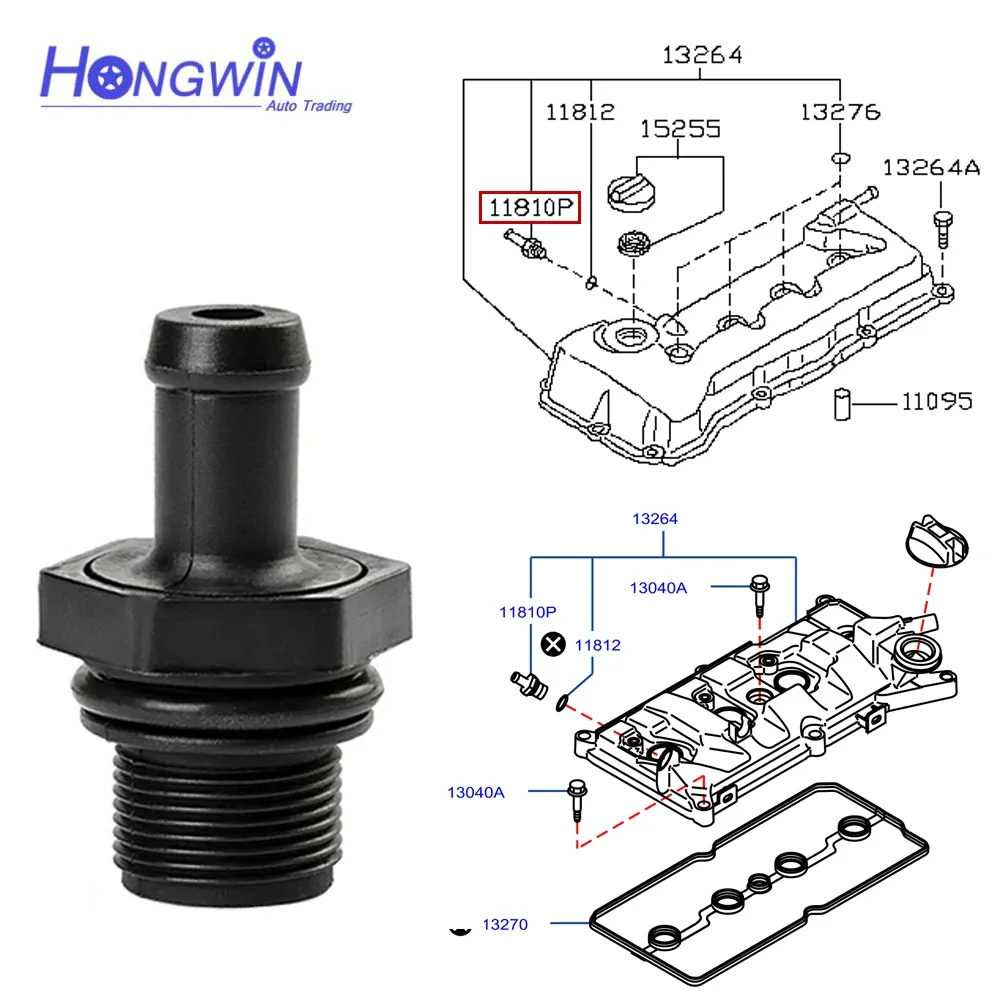 11810-EA200 11810 PCV Valve For Nissan Pathfinder 2013-2021 3.5L QX60 Nissan Sentra Altima 2007-2013 2.5 13264-JA00A 13264-JA10A