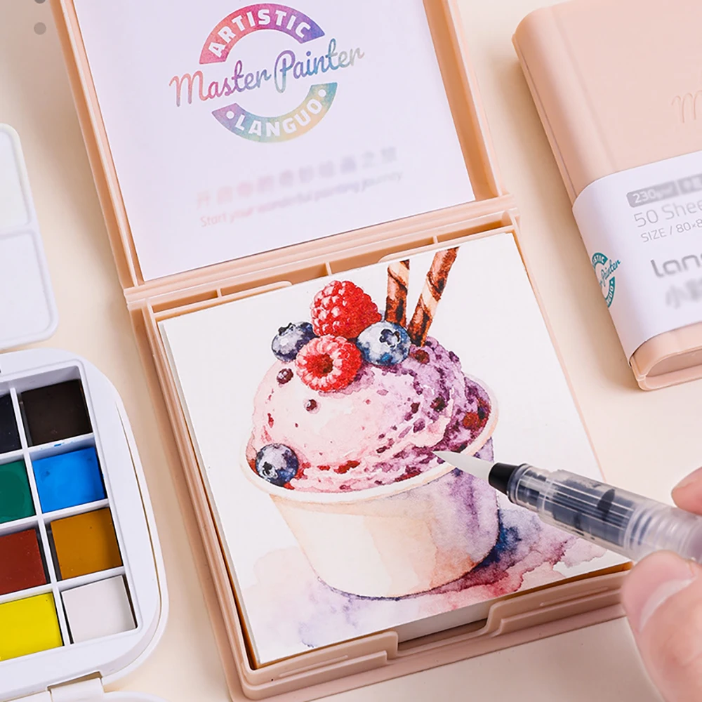 Piccolo libro a colori Quaderno per acquerello 230 g di spessore Mini manuale portatile Quaderno per schizzi Quaderno da disegno speciale per arte