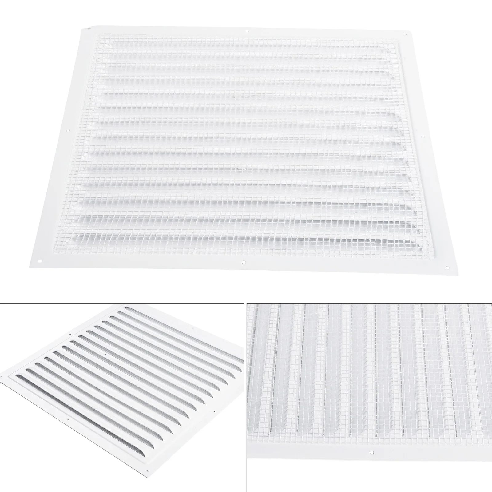 150-300mm Air Ventilation Cover Louver Ducting Ceiling Ventilation Grill Cover Heating Cooling Ventilator Mesh AluminumAlloy