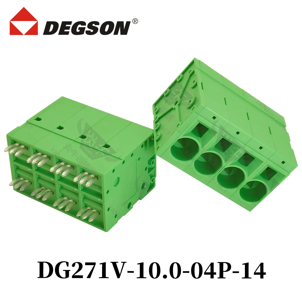 10Pcs DEGSON DG271V-10.0-02P-14-00ZH Spring Type PCB Terminal Blocks KFDG271V 2P-12P UL94V-0 Phoenix  Contact 76A 1000V