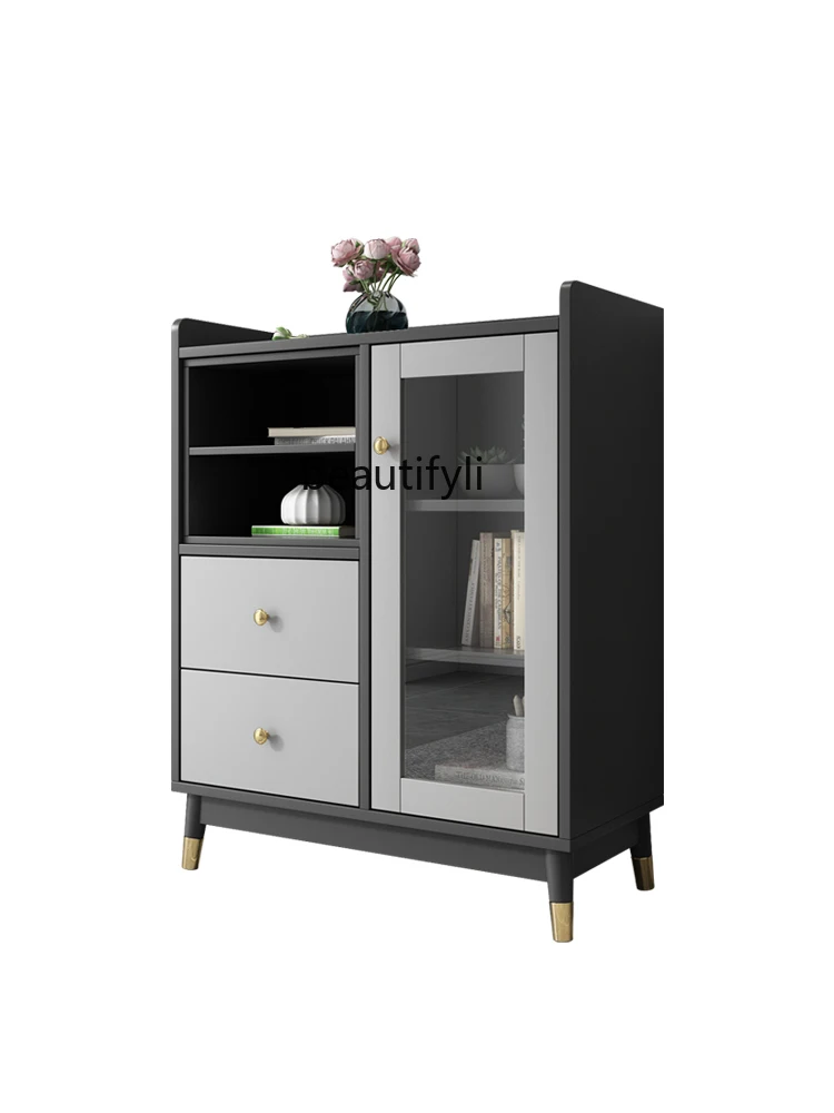 zq Nordic Minimalist Chest of Drawers Bedroom Chest of Drawers Modern Living Room Sofa Side Cabinet Storage Cabinet Locker