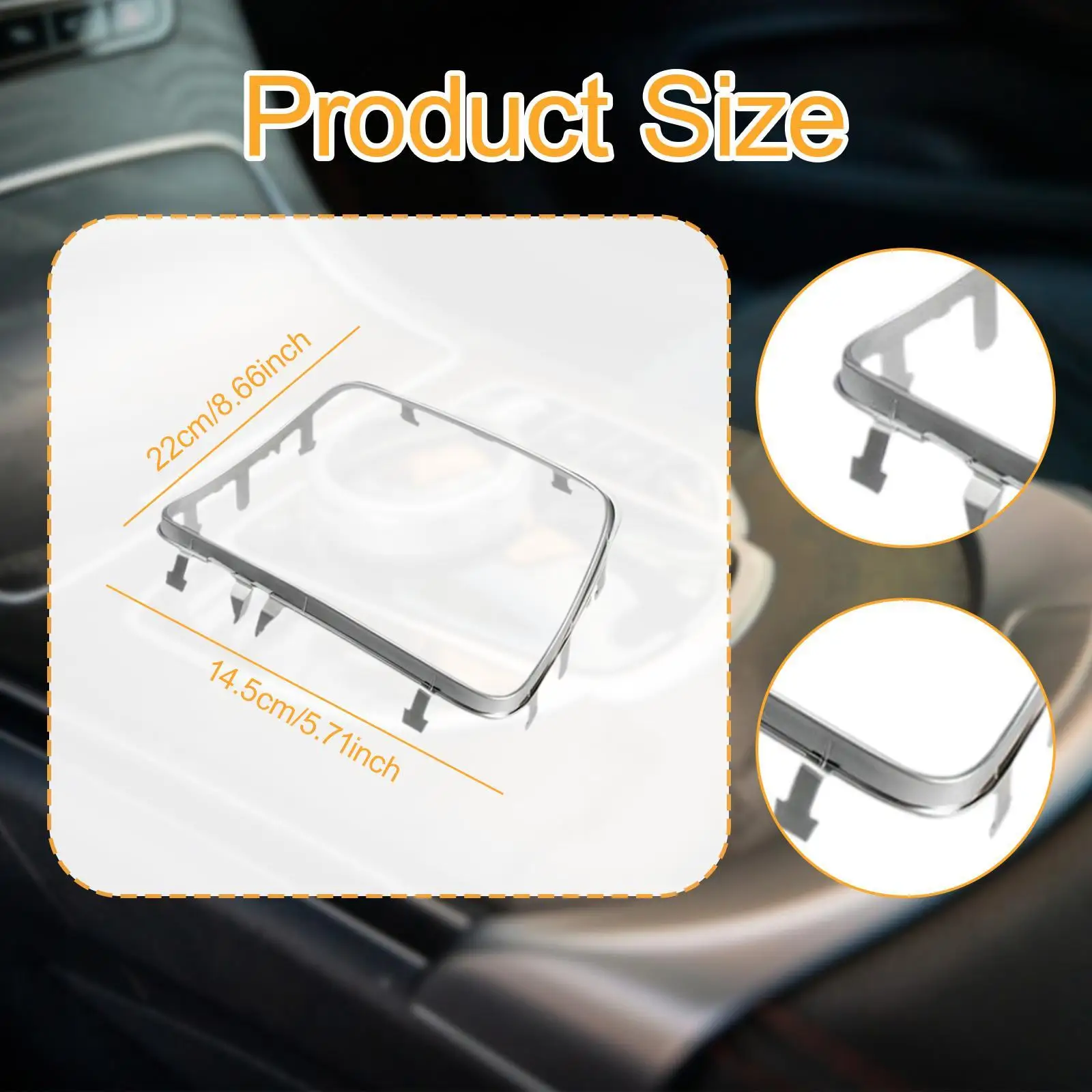 Console Cup Holder Trim Decorative Frame Plastic Cover Car Interior Panel for Quick Installation Auto Use