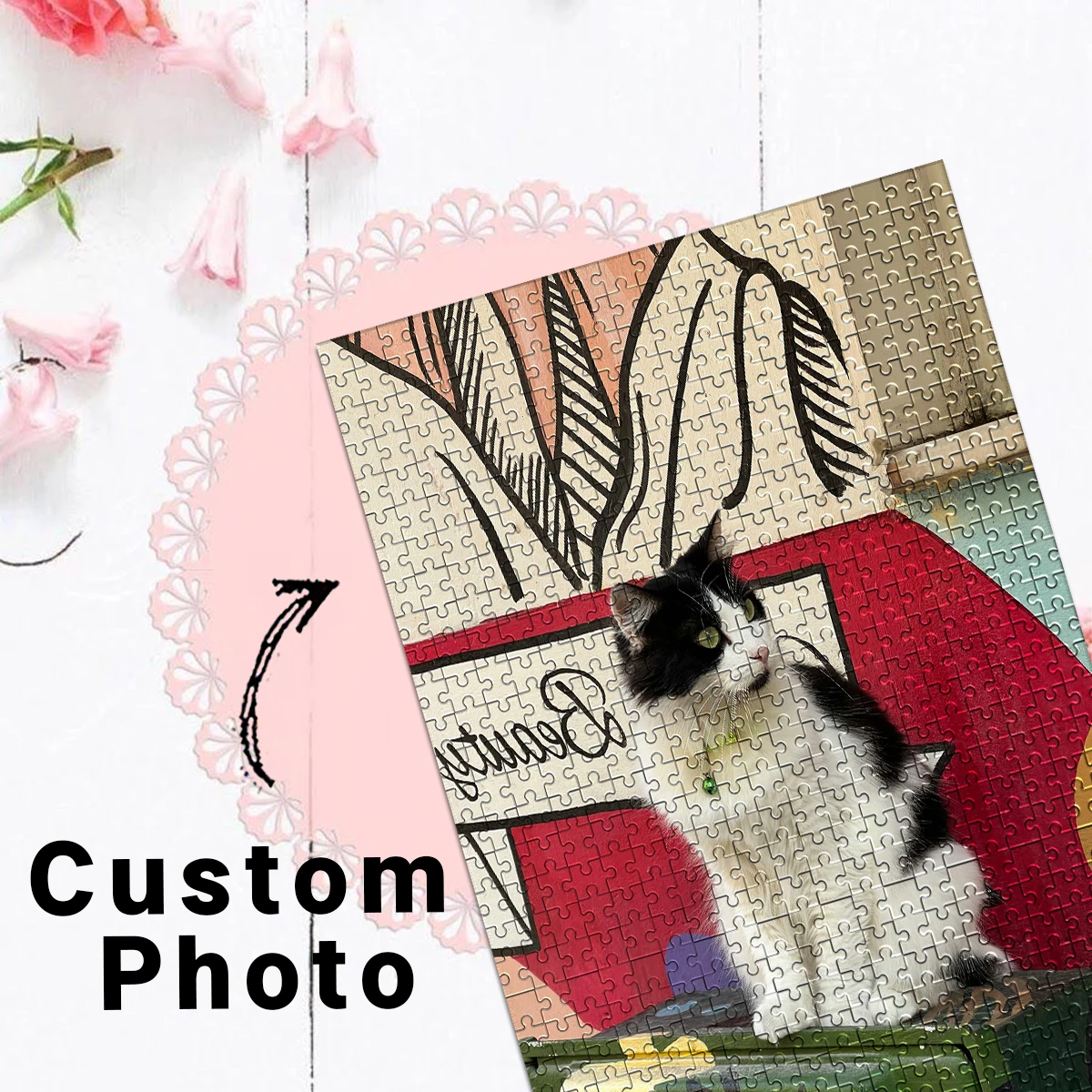 1000/300/500pcs marriage Custom Poster Personalised photo Puzzles Personalized Photo For Baby Toy Friend Gift view 5