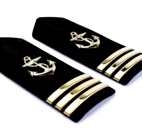 Navy Should Mark Epaulettes Sailor Stainless Steel Officer Gold Colour Men