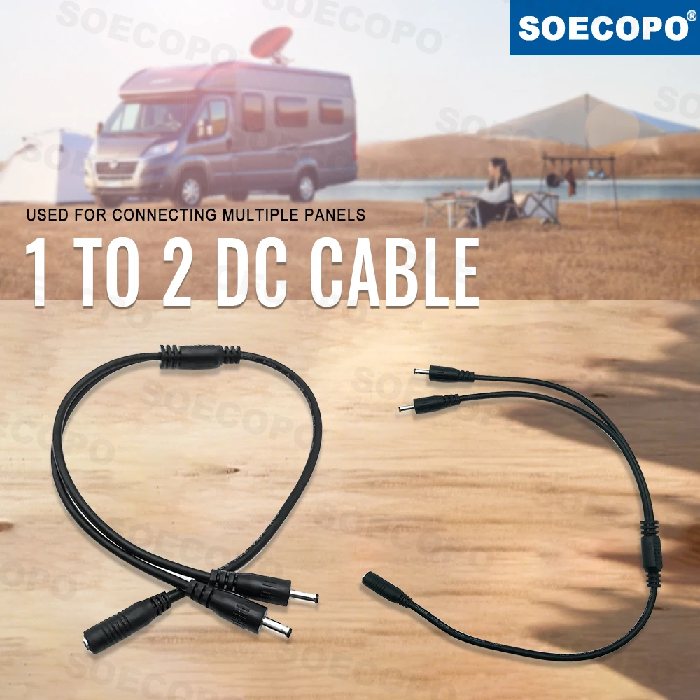 

Кабель постоянного тока SOECOPO от 1 до 2, аксессуар для солнечной панели премиум-класса для легкого подключения нескольких панелей для кемпинга, дома на колесах