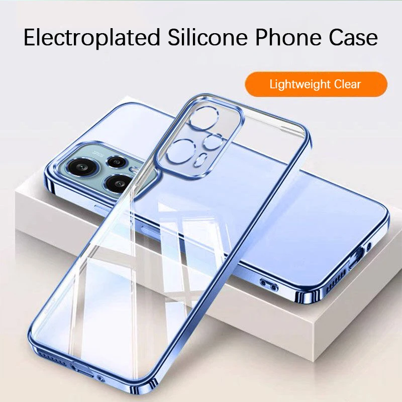 

Plating Phone Case for Xiaomi Poco F5 Pro F4 F3 GT F2 Pro F5Pro F4GT F3GT F2Pro 5G Soft Luxury Thin Silicone Original Back Cover