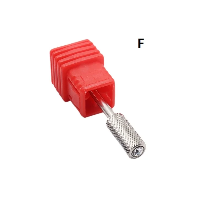 5mm Silver Diamond-Cut Small Round-Top Barrel Tungsten Carbide Nail Drill Bit for Rotary Manicure Pedicure Grinding