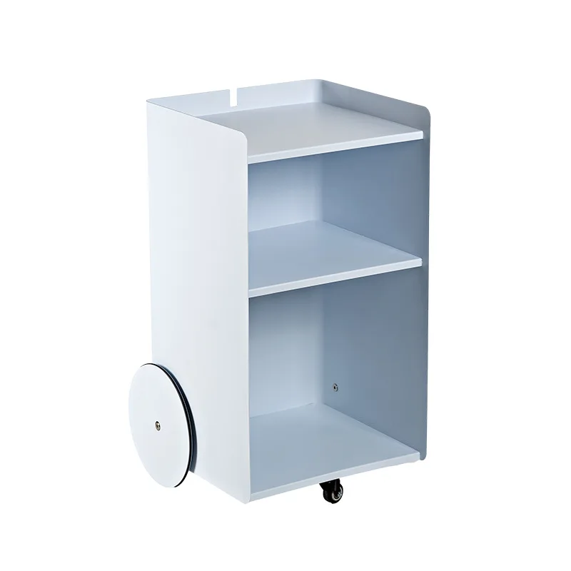 

Nordic bedside table removable storage household modern simple side cabinet bedroom wrought iron storage cabinet