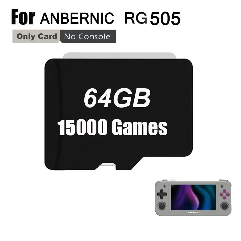 RG505 ANBERNIC TF Card Memory Cards 64G 128G 256G 512G Memory Cards Games 70000 Games  PS 450 GAMES Retro Handheld Console