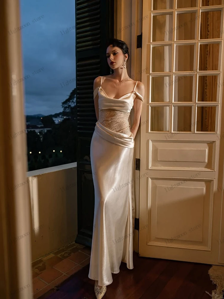 Anmutige Abendkleider, bezauberndes Abendkleid, Spitzenapplikationen, Spaghettiträger, Roben, glamourös, Vestidos De Gala, individuell gestaltet 2026