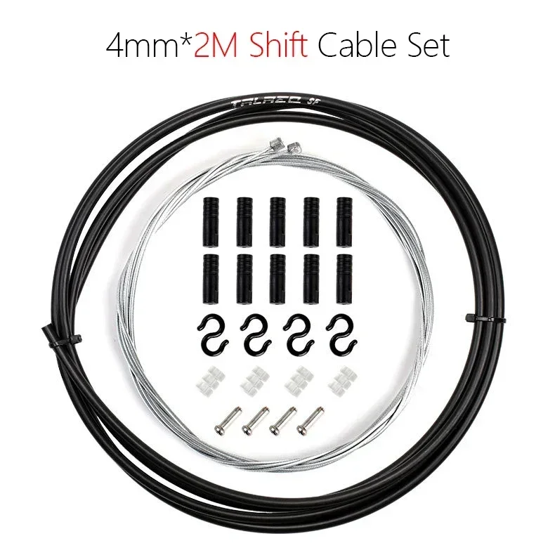 

2m/2.5m Bike Brake Shift Cable Kit 4mm/5mm Mountain Road Bike Derailleur Cable Set with Housing Comprehensive Repair Solution