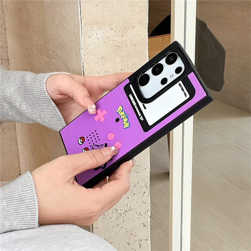 Etui z motywem Gengara i Jigglypuffa do Samsung Galaxy S20 S21 S22 S23 S24 S25 Ultra Plus FE S21fe, skórzane, z tłoczeniem — zdjęcie produktu 2