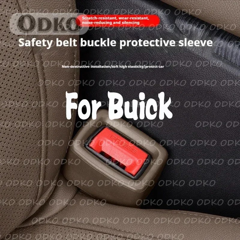 Soporte de hebilla para cinturón de seguridad de coche, cubierta protectora de hebilla de Gel de silicona para Buick Envision GS GL6 GL8 Avenir Riviera Lesabre Velite