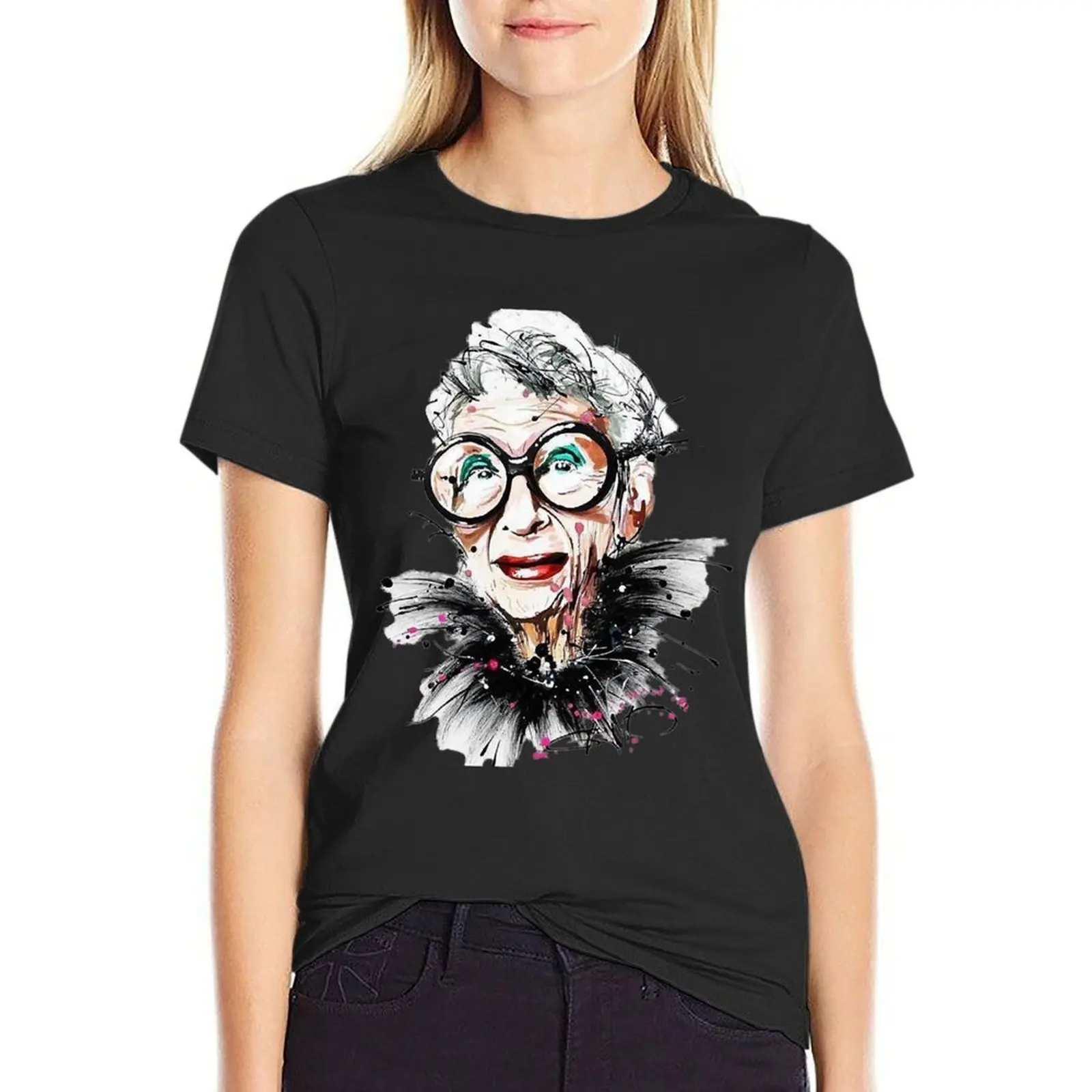 

Iris Apfel Classic T-Shirt summer top heavyweights plus size tops customs design your own t-shirt dress for Women plus size sexy