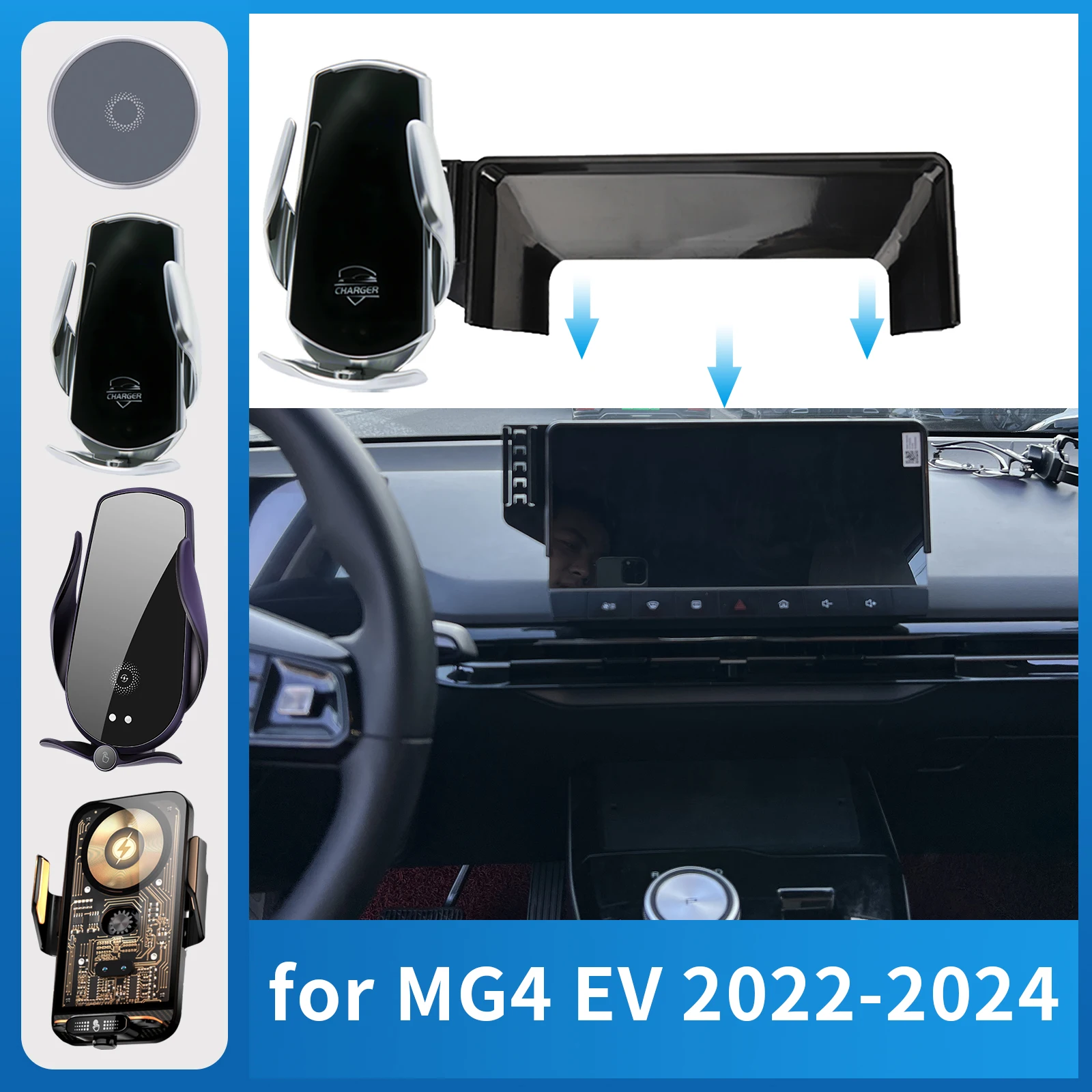 

Car Phone Holder for MG 4 MG4 2022-2024 EV Charging GPS Bracket Navigation Stand Auto Accessories
