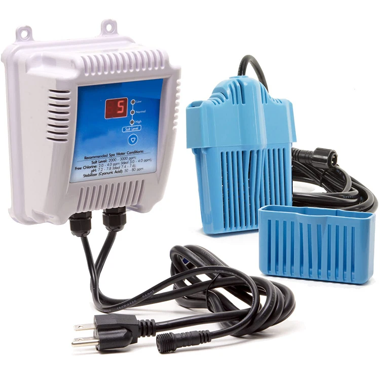 

Up to 2000 Gallons Mini Salt System Drop-In Saltwater Chlorine Generator for Hot Tubs & Swim Spas