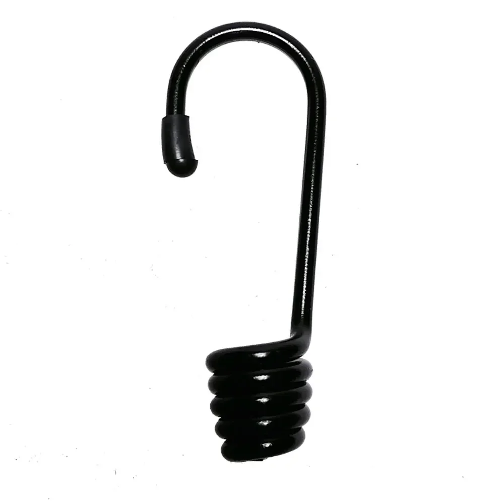 10pcs Bungee Shock Cord Hook Spiral Wire Hooks End Elastic Rope Strap Luggage Boat Tent Canoe Bike Tie Accessories