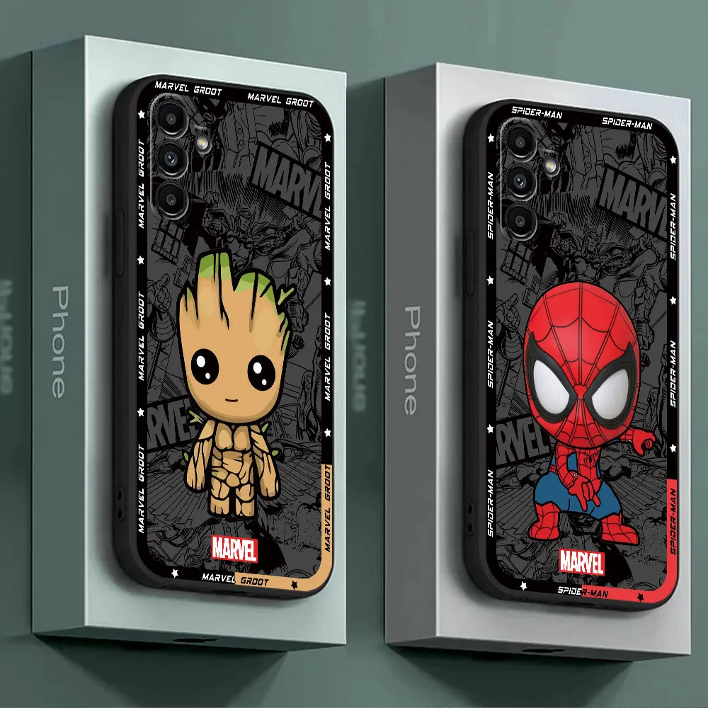 Cartoon Marvel Spiderman Groot Case for Samsung Galaxy A31 A04 A10 A10s A51 A04e A50 A03 Core A41 A04s A30 A02 A70 A03s Cover