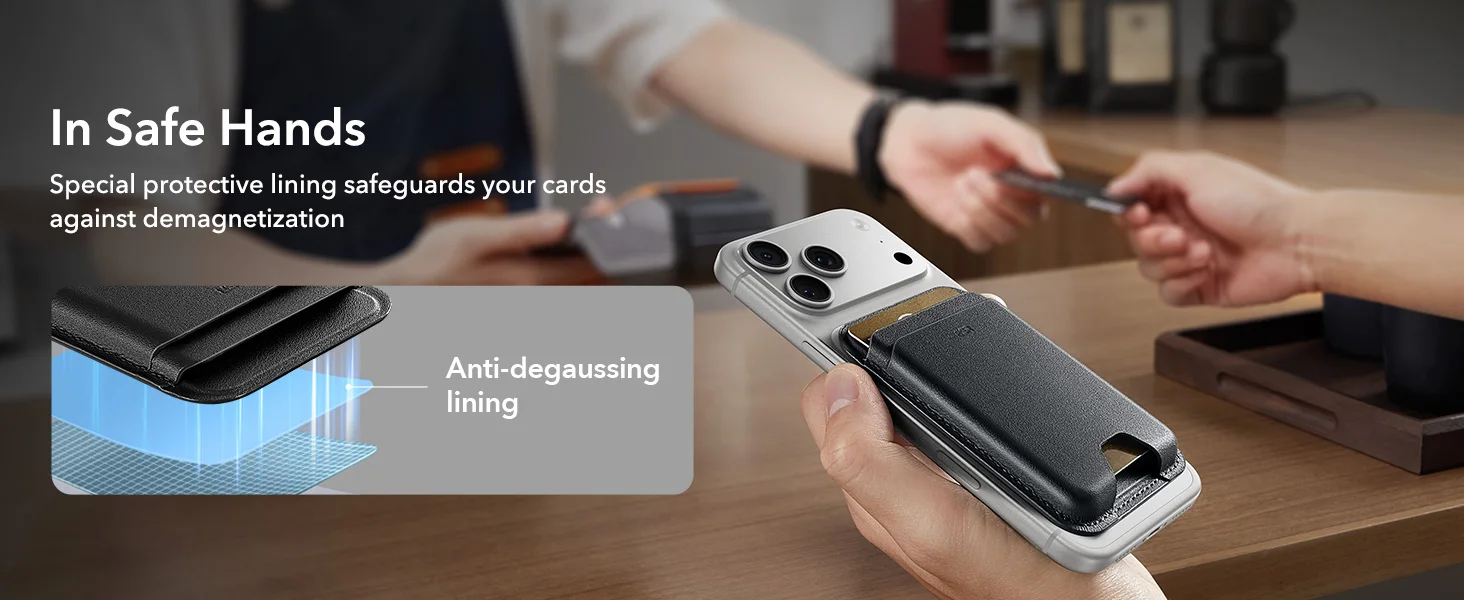 ESR for MagSafe Wallet 5 Card Holder for Phone Case RFID Blocking Magnetic Wallet for iPhone 17/16/15/14/13&Selected Samsung
