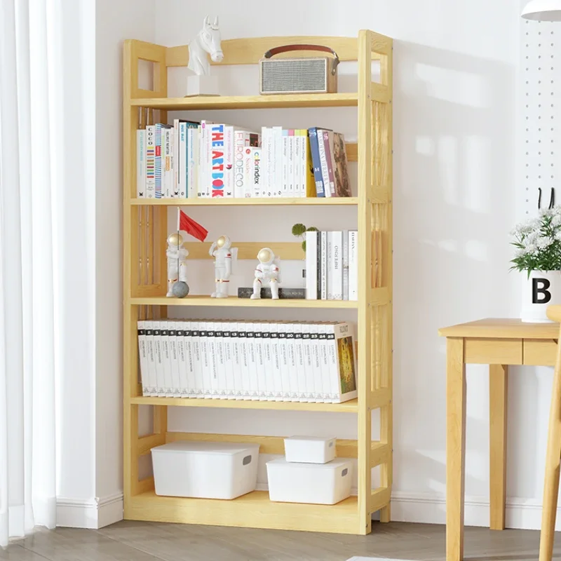 

Children's bookshelf solid wood floor shelf simple bedroom simple online celebrity living room students small storage