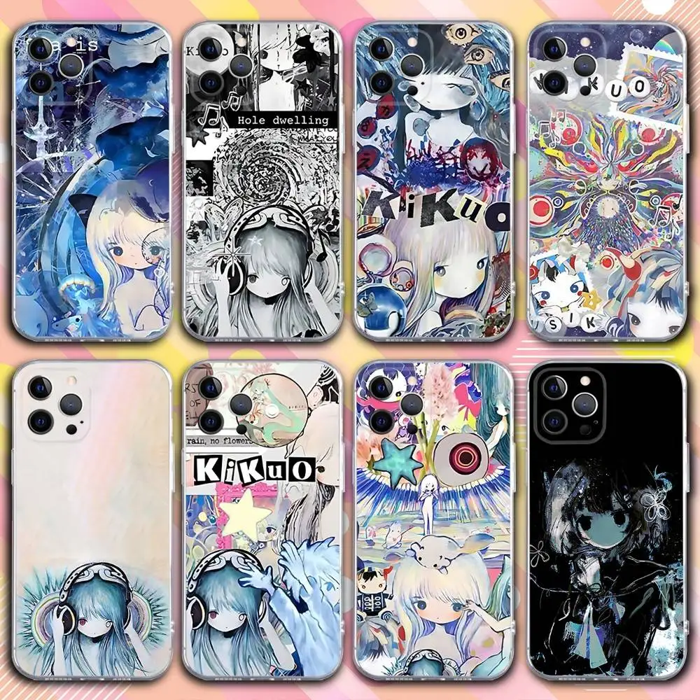 

Music K-Kikuo Anime Japan Phone Case For iPhone 17,16,15,14,13,12,11 Pro,Max,Plus,X,XS,XR,SE4,E Mini Transparent Soft Cover