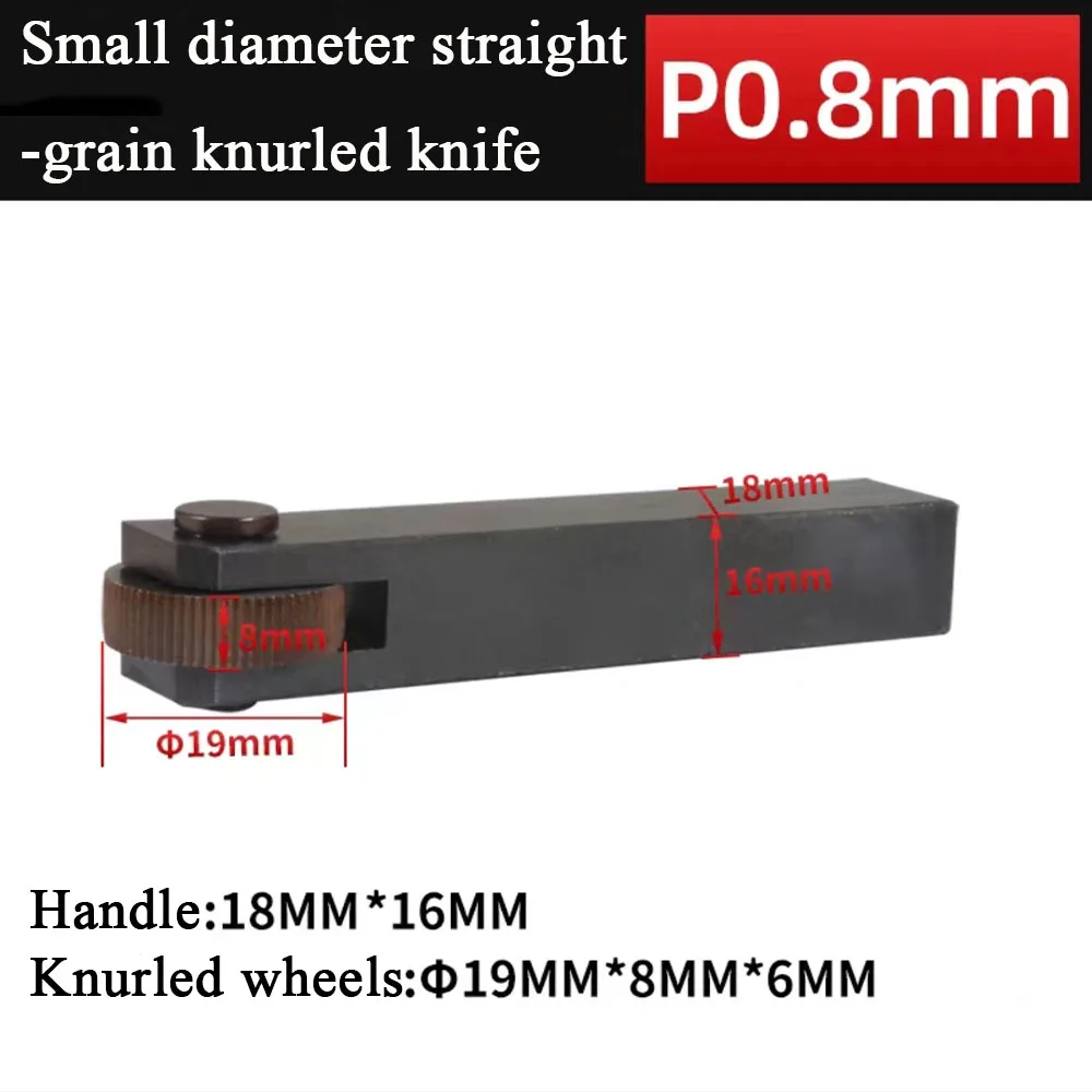 Imagem -02 - Pequeno Diâmetro Reto Grão Knurling Faca P0.6 mm P0.8 1.0 1.2 1.5 1.6 1.8 2.0 Reta Grão Faca Suporte Cortador de Roda