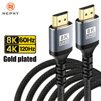 Gold Plated HDMI 2.1 Cable 48Gbps Ultra High Speed 8K 60Hz 4K 120Hz Dynamic HDR Dolby Atmos for PS5 Xbox Series X Cable 1M 3M 5M
