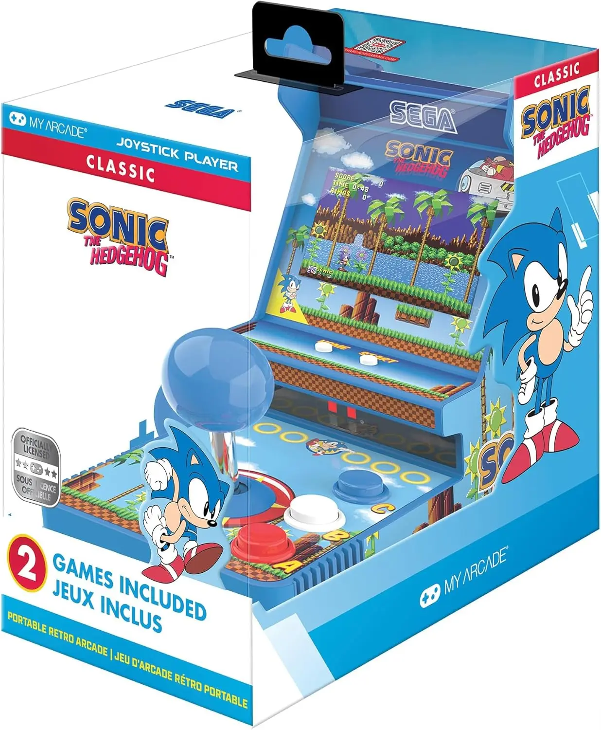 

My Arcade Sonic Joystick Player: Sonic The Hedgehog Retro Game Console, 2 Games in 1
