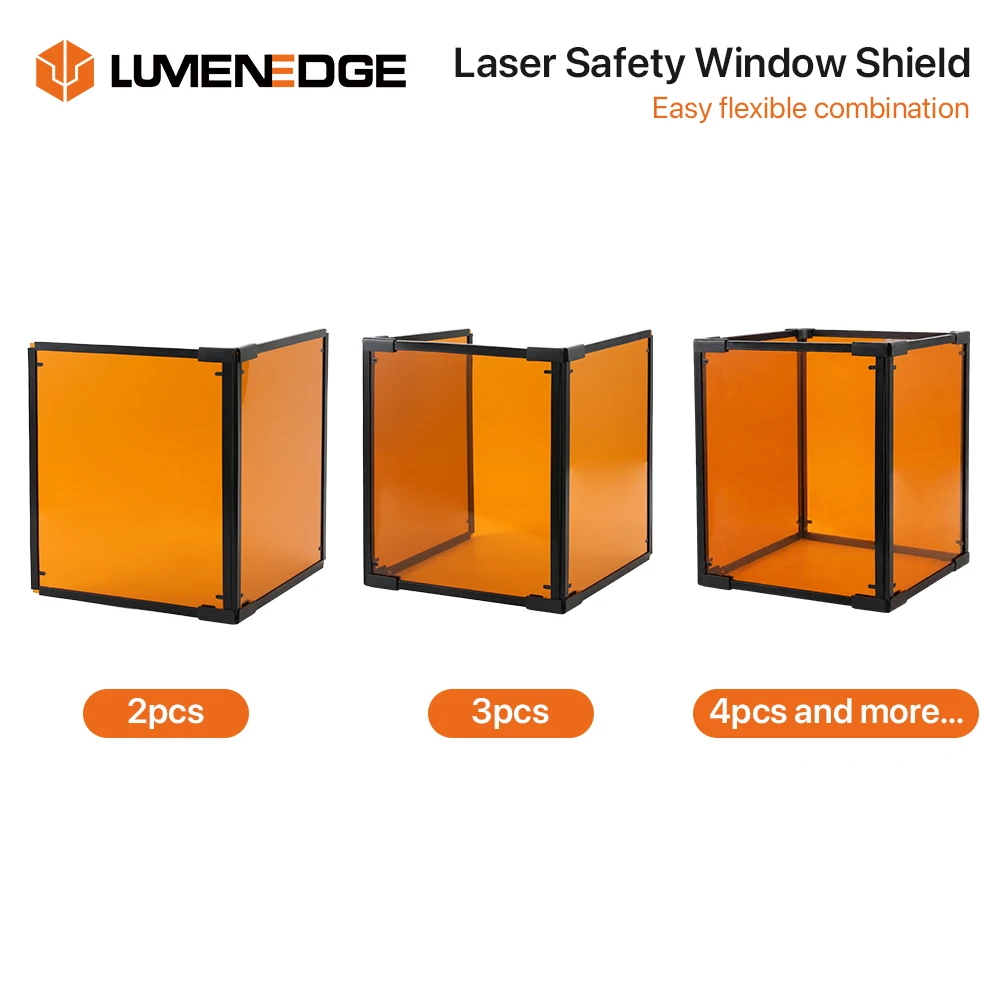 LUMENEDGE Laser Safety Window Shield 2/3PCS Anti Blue Light Protective Cover 200-540nm & 800-1100nm for Fiber Laser Engraver