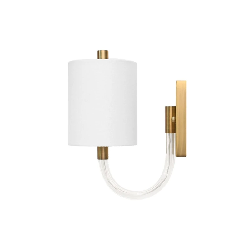 

American acrylic wrought iron gold foil silver foil hotel villa model room living room wall lamp strictly selected lamps