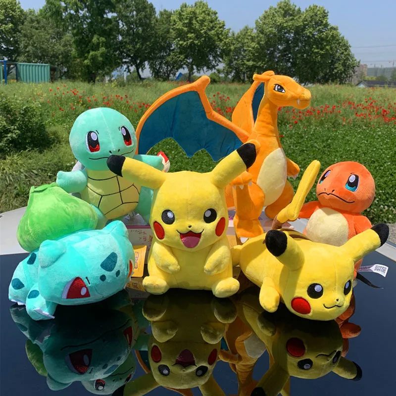 Hq Pokemon Knuffels Pikachu Eevee Gengar Peluche Squirtle Bulbasaur Charmander Gevulde Pop Charizard Psyduck Snorlax Geschenken